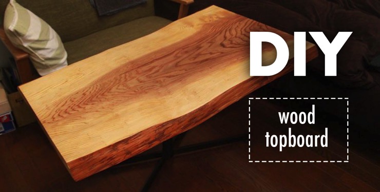賃貸DIY】地味なカフェテーブルを無垢一枚板の天板でリメイク！そして 